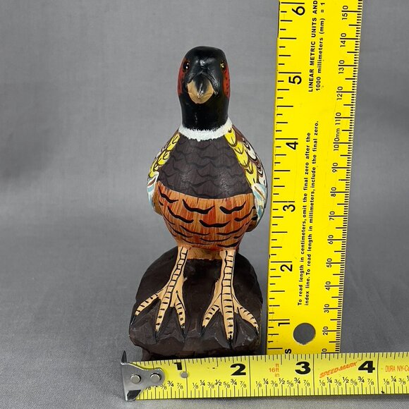 Vtg Action International Stone Art Pheasant Bird Hand Painted Carved Figurine - Picture 15 of 15
